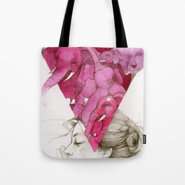 Pink Elephants Tote Bag