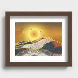 Mountains and sky  Recessed Framed Print