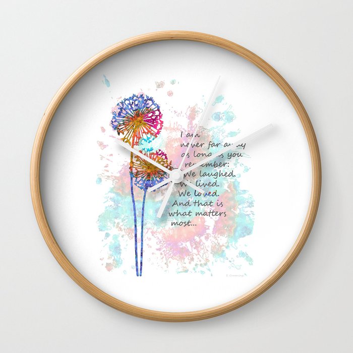 We Love - Sympathy Comfort and Grief Art Wall Clock
