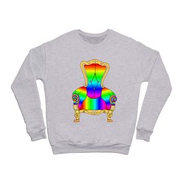 Colorful Rainbow Victorian Cheerful Chair Crewneck Sweatshirt
