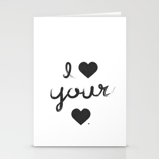 i heart your heart Stationery Cards