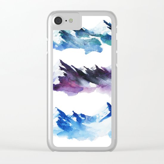Three mountains Clear iPhone Case