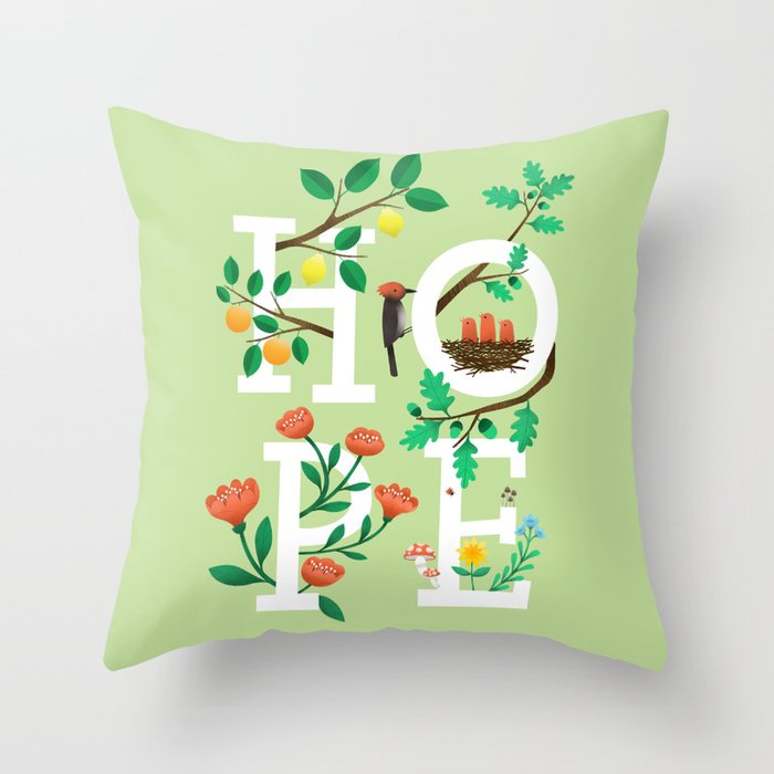 Hope Throw Pillow by wharton Society6