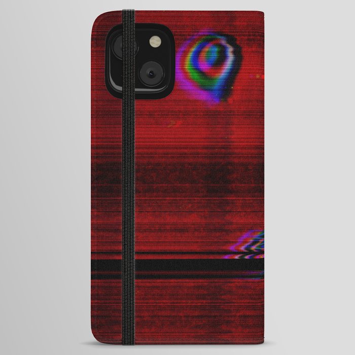 Red liquid wave iPhone Wallet Case