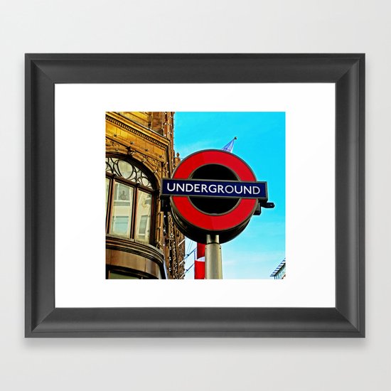 Underground at Harrods Framed Art Print