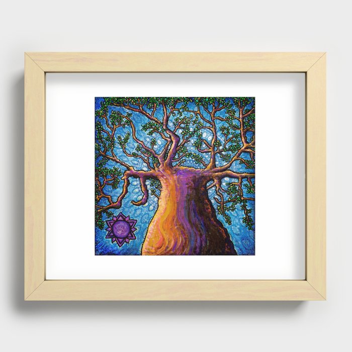 Connected: Crown Chakra Meditation Recessed Framed Print