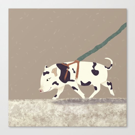 Baby Pig Original Design Canvas Print
