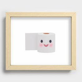 Funny toilet roll Recessed Framed Print