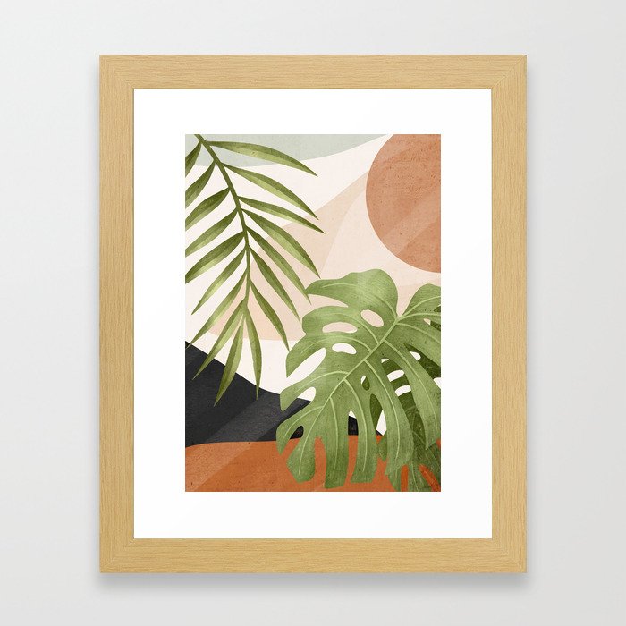 Abstract Art Tropical Leaves 21 Framed Art Print