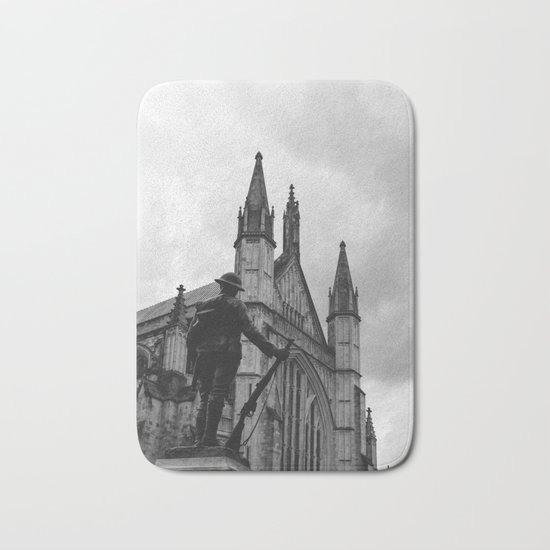 Soldier and cathedral Bath Mat