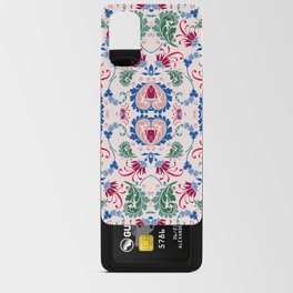 magenta blue yellow bold paisley flower bohemian Android Card Case