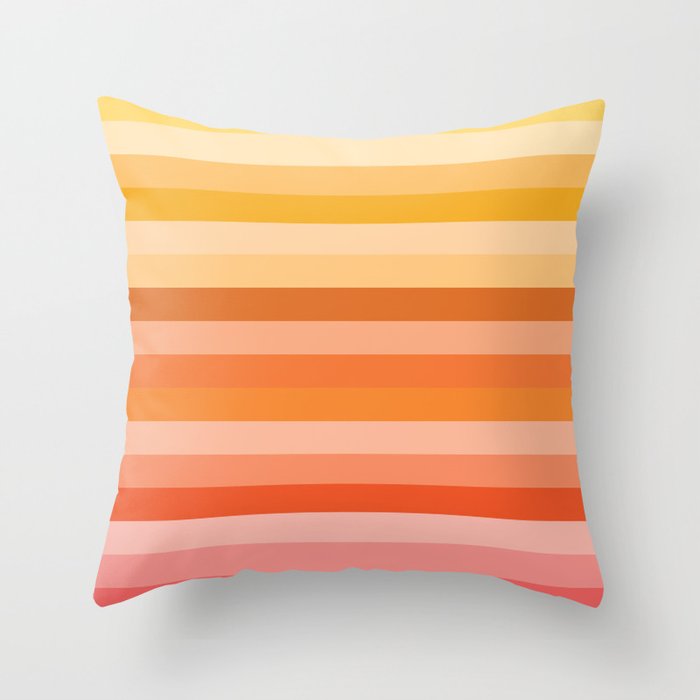 Multi Color Stripes Throw Pillow