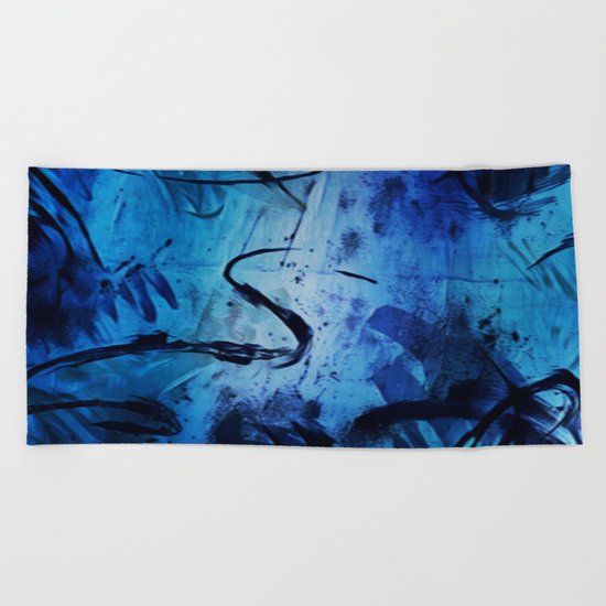 Blue Play Beach Towel