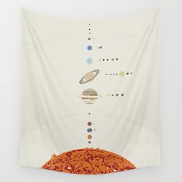 Solar System with Planets, Moons, Dwarf Planets Wall Tapestry