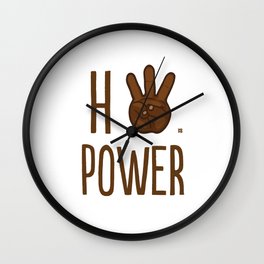 HiiiPower (w/text) : Chocolate Wall Clock