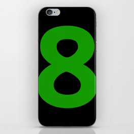 Number 8 (Green & Black) iPhone Skin