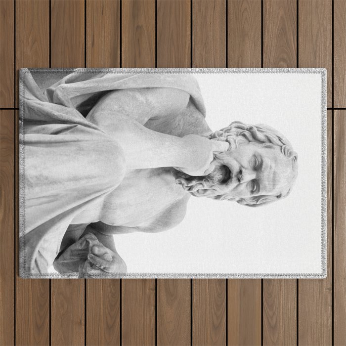 Socrates Marble Statue #3 #wall #art #society6 Outdoor Rug