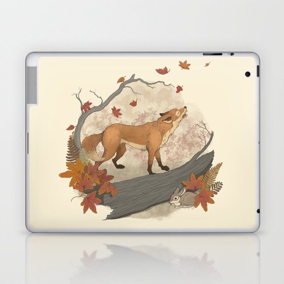 Fox and rabbit Laptop & iPad Skin