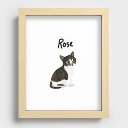 Custom Cat "Rose" Recessed Framed Print