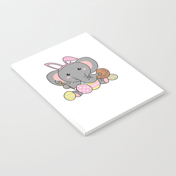 Cute Elephant Easter With Easter Eggs As Easter Notebook