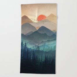 Wilderness Becomes Alive at Night Beach Towel