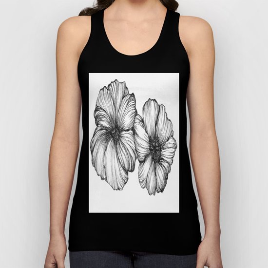 Floral Ink I Unisex Tank Top