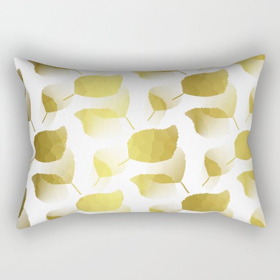 Golden Cascade Rectangular Pillow