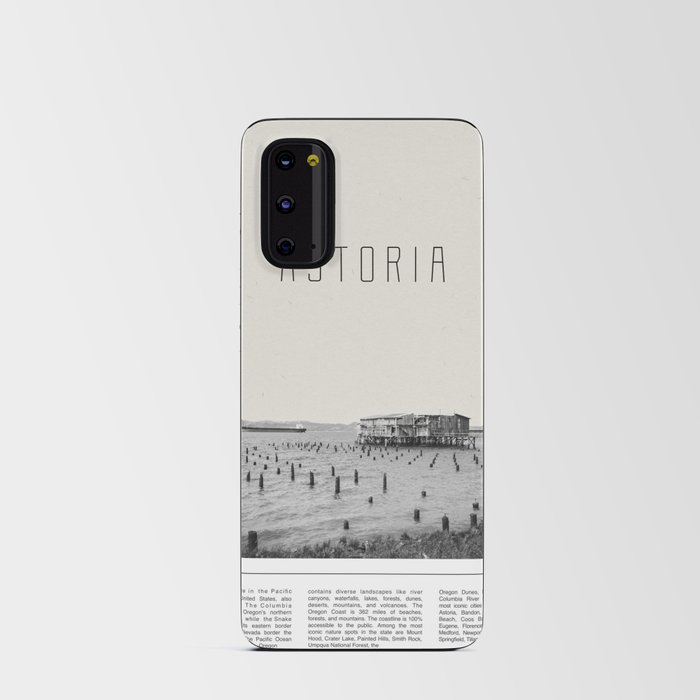 Astoria Oregon Black and White Android Card Case