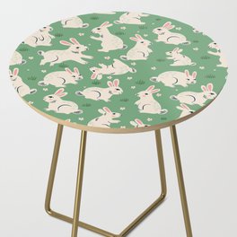 Daisy Rabbits Green Side Table