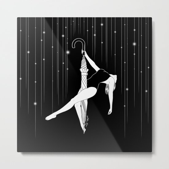 Dancing in the Rain Metal Print