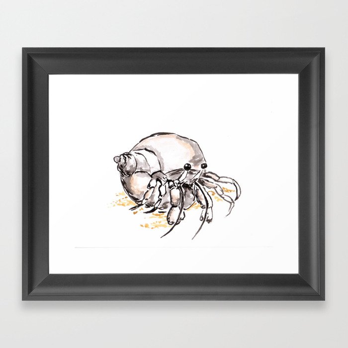 Hermit Crab Art, Watercolor and Ink Art, Marine Animal Painting, Sea  Creature, Beach Art Framed Art Print by Birds and Berry Studio Anne  Hockenberry | Society6