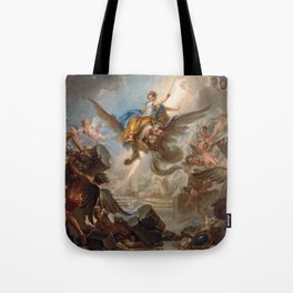 The Destruction of the Palace of Armida - Charles-Antoine Coypel 1737 Tote Bag