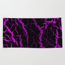 Cracked Space Lava - Pink/Purple Beach Towel