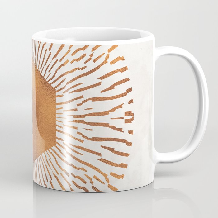 Geometric copper sun Coffee Mug