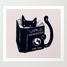 World Domination For Cats Art Print