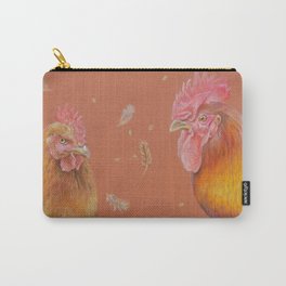 ROOSTER and HEN Farm animals Domestic birds illustration Carry-All Pouch