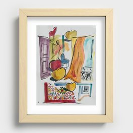 Paris room and apples painting Recessed Framed Print