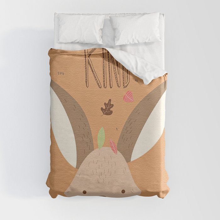 Be Kind  Bunnies Easter Day Duvet Cover