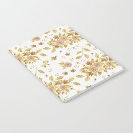 watercolor roses bouquet  Notebook