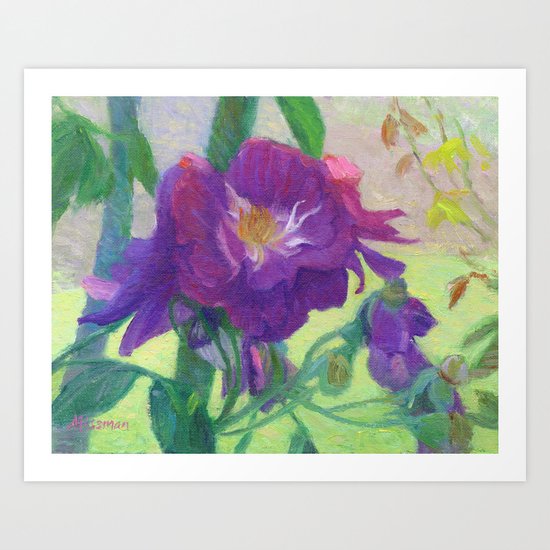 Purple Roses Art Print