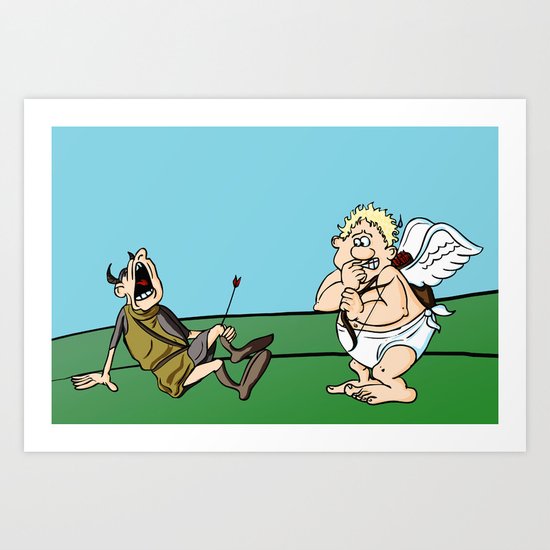 An arrow to the heart...Oops! Art Print