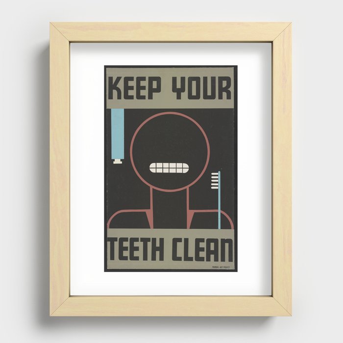 Keep your teeth clean Recessed Framed Print