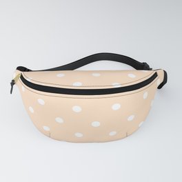 Abstraction_DOT_WHITE_BEIGE_SOFT_PASTEL_PATTERN_POP_ART_0626A Fanny Pack