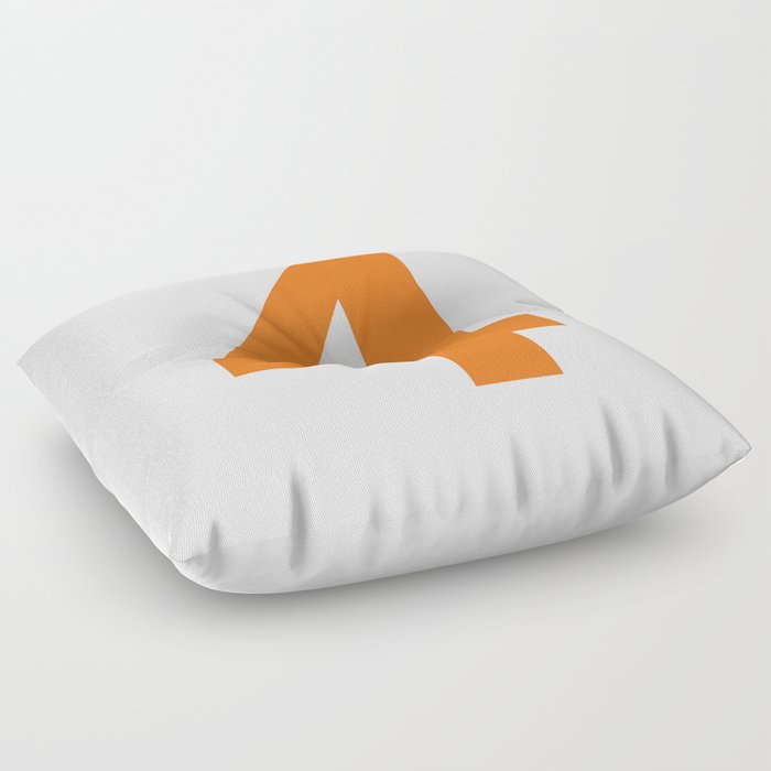 Number 4 (Orange & White) Floor Pillow