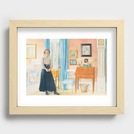 At Home by Carl Larsson Recessed Framed Print