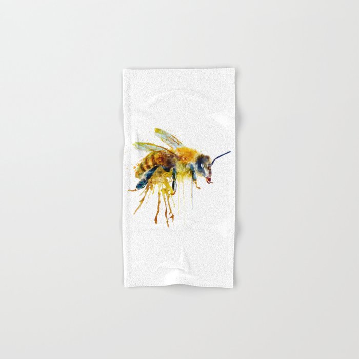 Watercolor Honey Bee Hand & Bath Towel