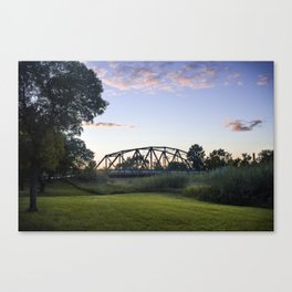 Bridge Under The Living Skies Canvas Print