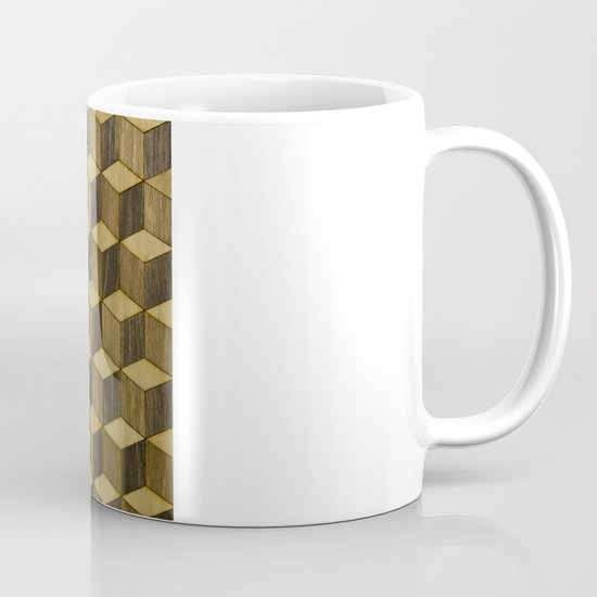Optical wood cubes Mug