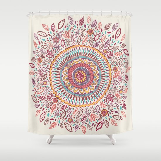 Sunflower Mandala Shower Curtain