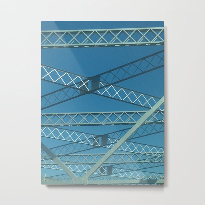 Old Tappan Zee Bridge over the Hudson River in Tarrytown New York Metal Print